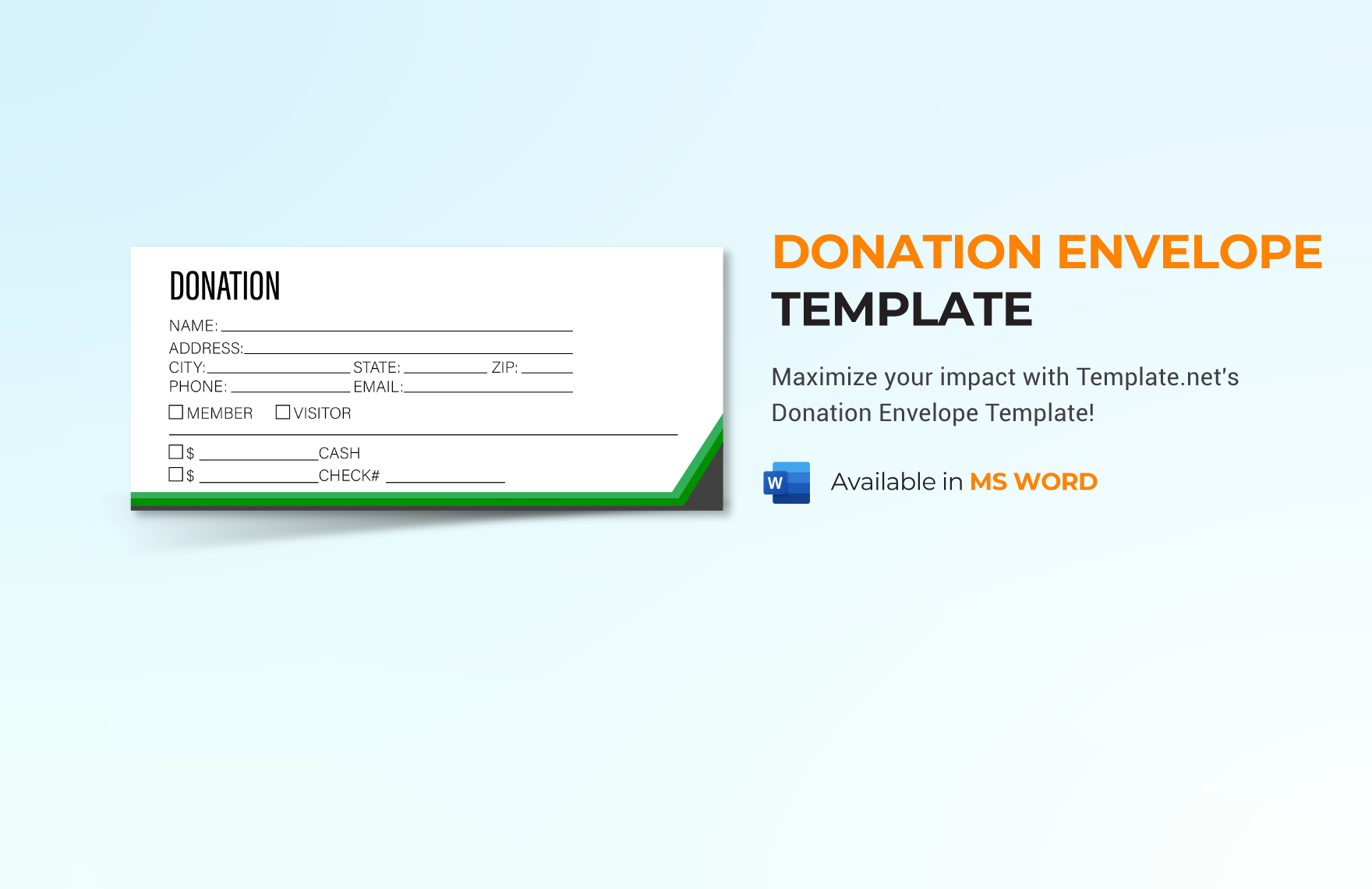 Donation Envelope Template In Word Google Docs Pages Download Template 