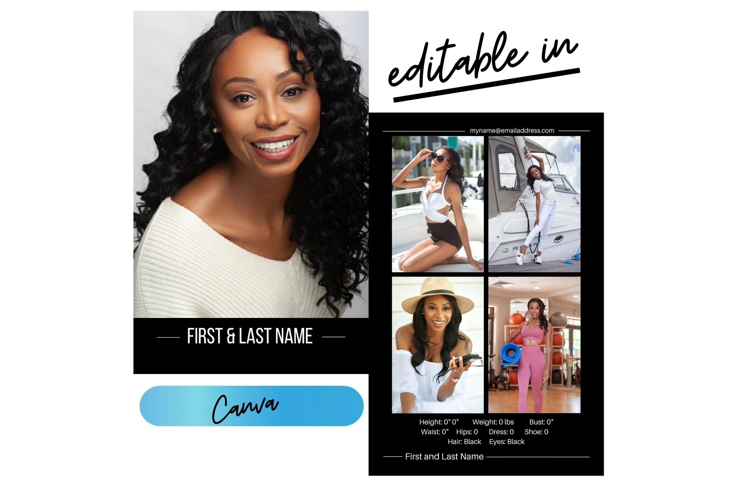 comp card template