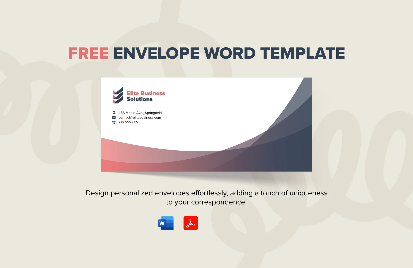 Envelope Word Template In Word PDF Google Docs Pages Download Template