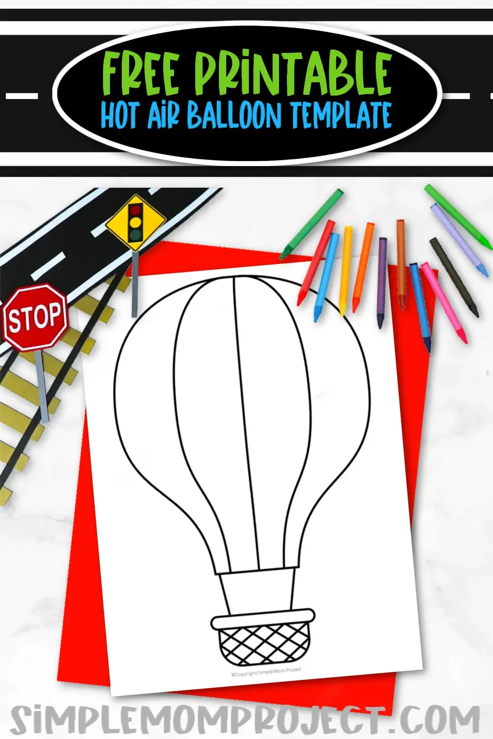 hot air balloon template