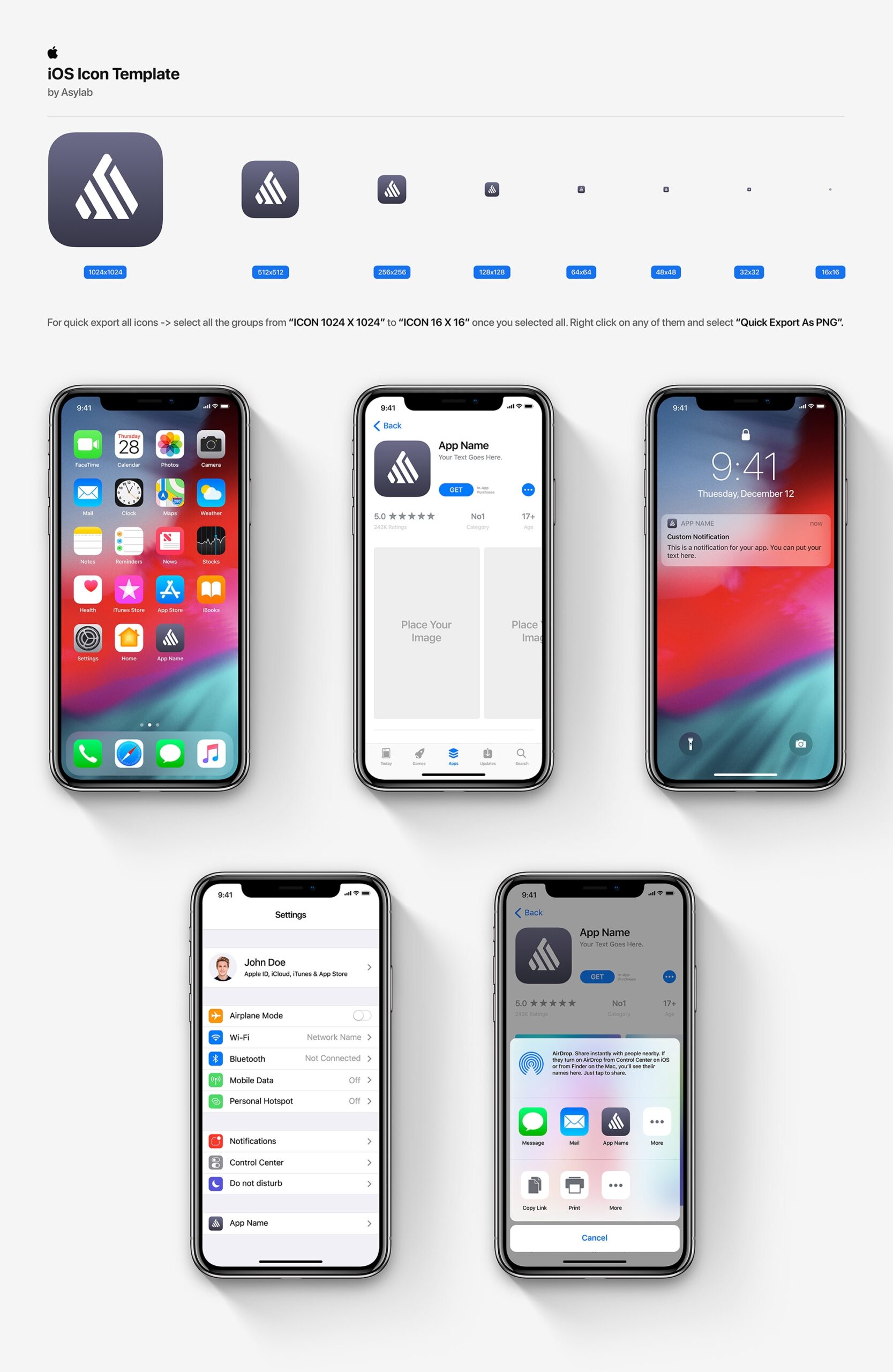 icon template psd