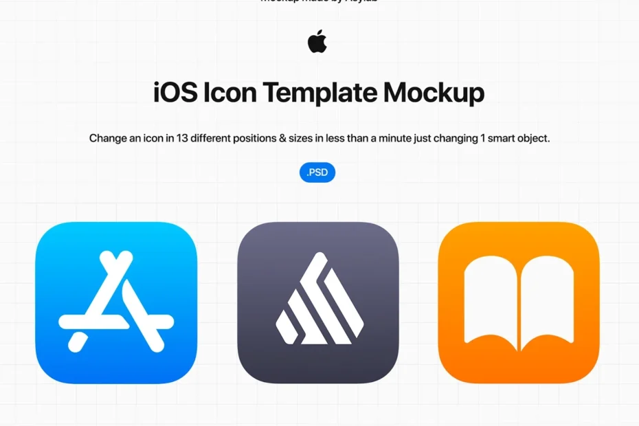 IOS Icon Template Mockup PSD Behance