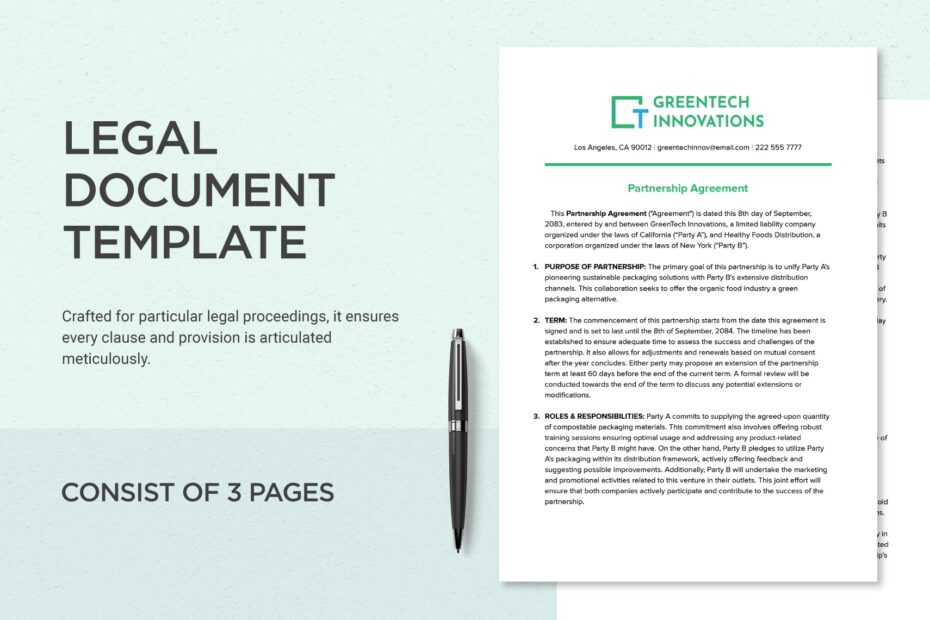 Legal Document Template In Word PDF Google Docs Download Template