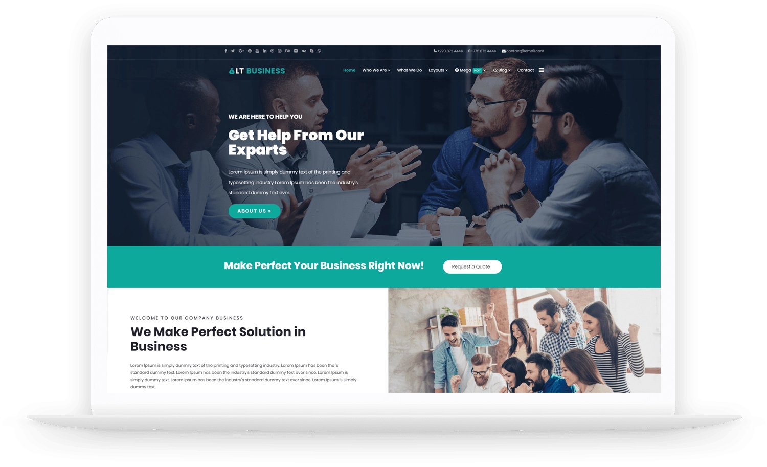 wordpress templates for business