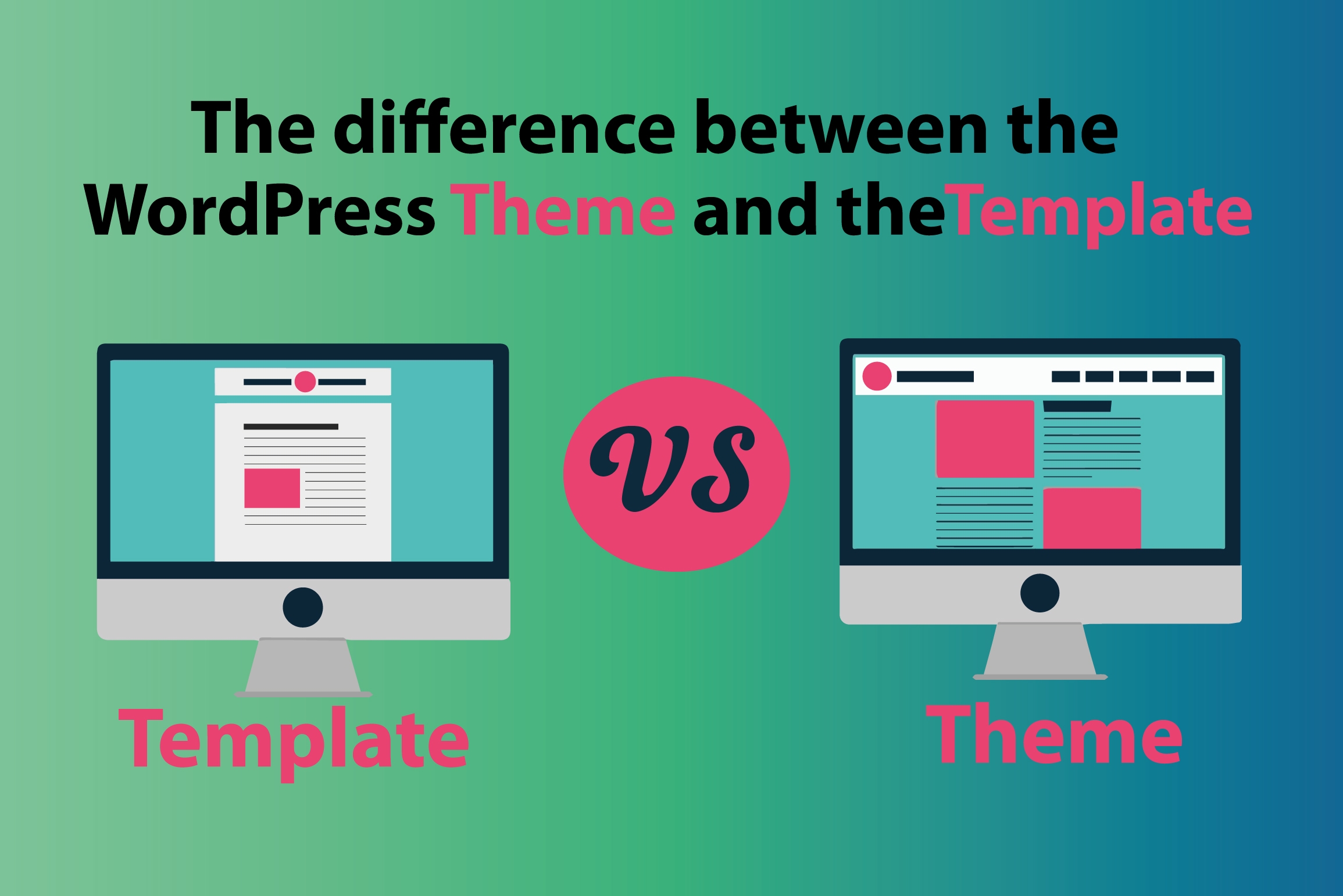 The Difference Between The Worpdress Theme And The Template 