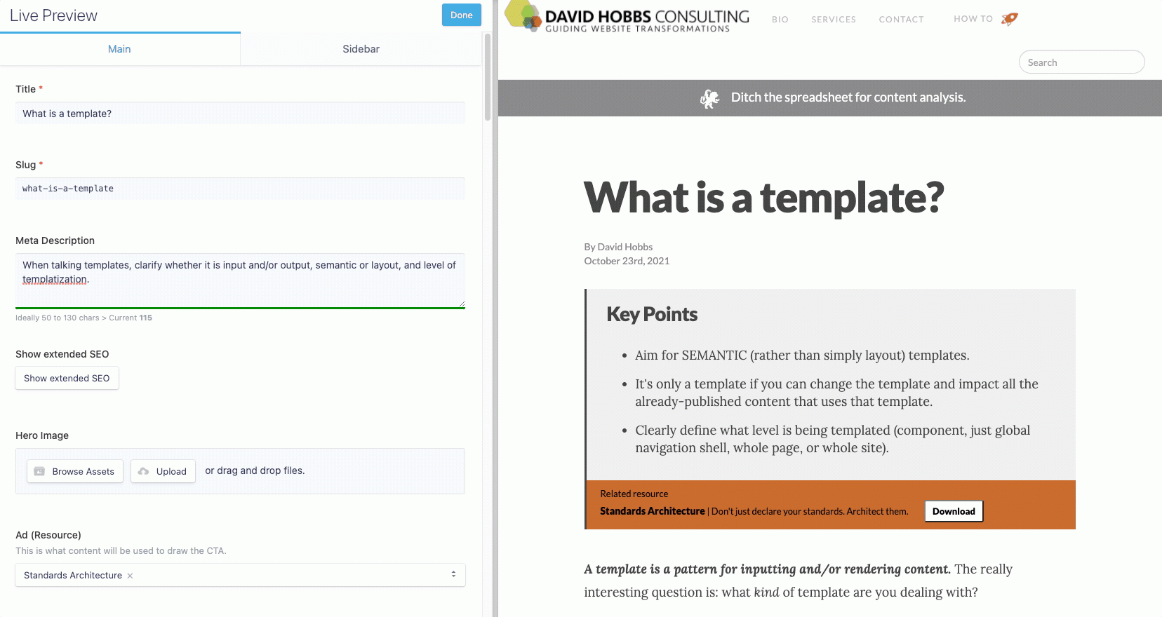 What Is A Template David Hobbs Consulting LLC
